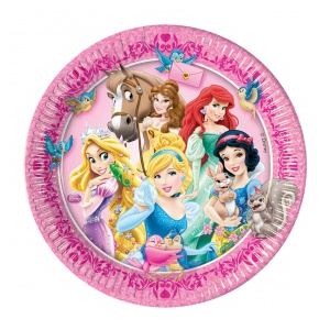 Image de 8 assiettes Princesses Disney (23 cm)