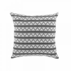 Image de Coussin Déhoussable "Tigma" 45x45cm Noir & Blanc Prix