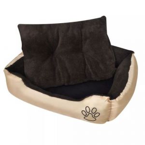 Image de VidaXL Lit pour chien taille XXL beige et marron