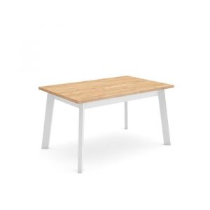 Table à manger, Meuble Salle à Manger, 140, Pour 6 personnes, Pieds en bois, Style moderne, Chêne - Skraut Home
