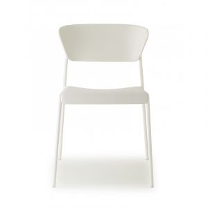 Scab Chaise de salle à manger, Lot deux chaises outdoor indoor Lisa Blanc en Plastique design