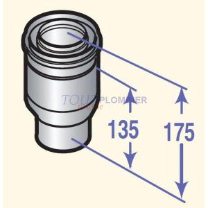 De Dietrich ADAPTATEUR PPS D60/100 80/125 DY708 84887708
