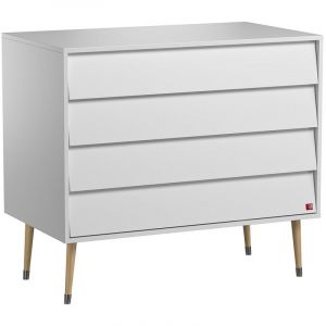 Calicosy Commode 4 Tiroirs L100 x H90cm - Blanc