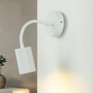 Applique murale avec interrupteur et bras flexible en métal blanc Spot GU10 17-32,5 cm lampe de lecture extensible spot applique murale spot d'intérieur