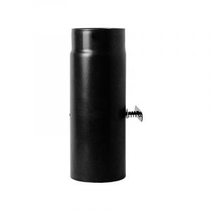 MBM Conduit de fumée avec 0,25 mt amortisseur 120 émaillé dn peint 600 degrés pour poêle à pellets ou d'un tube en acier émaillé noir de bois 600 degrés this made in Italy 25 cm à 250 mm