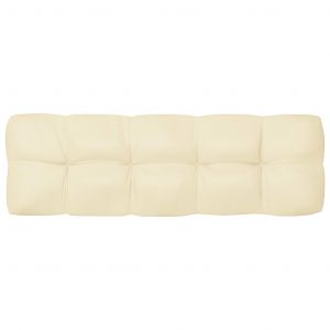 VidaXL Coussin de canap&eacute; palette Cr&egrave;me 120x40x12 cm