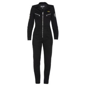Schott NYC TRJUMP21W Combinaison, Black, XS Femme