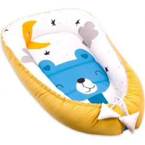 Réducteur de Lit PIMKO 2 côtés bébé VELVET Cocon Baby Nest nourrissons coussin pour lit pour nouveau-né Nid de bébé - TEDDY