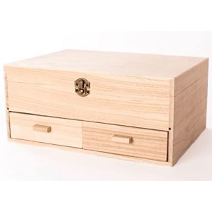 INNSPIRO Costurier en Bois de Radeau avec tiroirs 37x21,5x14cm, 244