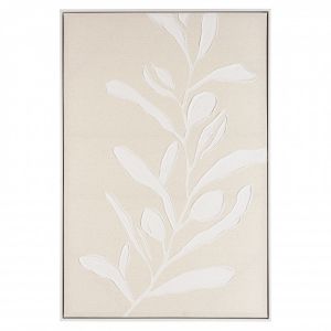 Macabane Homer - Décoration murale 83x123cm motifs fleurs n°1, cadre naturel
