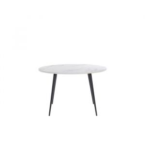 Beliani Table de salle à manger effet marbre ronde ø 120 cm ODEON
