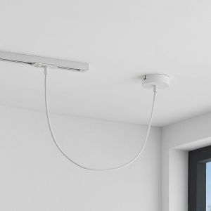 Luminaire sur rail électrique 'Linaro' en métal pour couloir - blanc