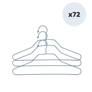 MSV Lot De 72 cintres en Acier plastifiés