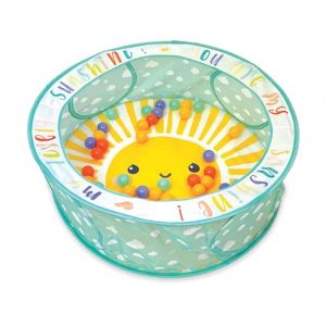 Infantino Aire de Jeux Pop-Up avec 50 Balles Color&eacute;es, Balle Pop-Up pour B&eacute;b&eacute;, Facile &agrave; Installer et &agrave; Ranger, Grand Espace de Jeu 90 cm, Design Lumineux et Color&eacute;