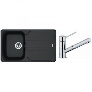 Image de Franke PACK Ant&eacute;a Fragranit AZG611-86 + Mitigeur Sirius - Coloris : Onyx - Onyx
