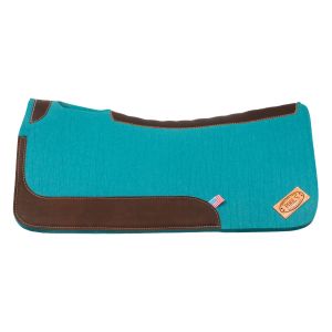 Tapis de selle pour cheval en feutre western avec renfort en cuir Pool's