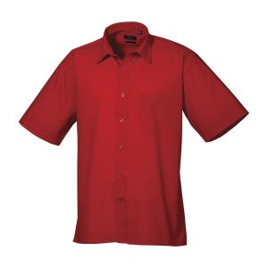 Premier Chemise &agrave; manches courtes - Homme (44 FR) (Rouge) - UTRW1082