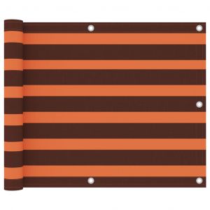 VidaXL Écran de balcon Orange et marron 75x600 cm Tissu Oxford