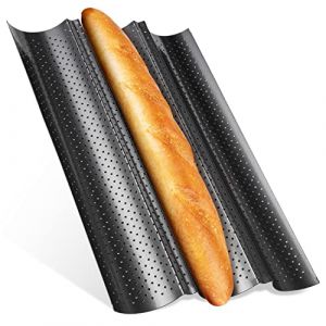 Image de Moule à baguettes - Feelino by Klarstein- 3 creux - en acier au carbone durable- Noir