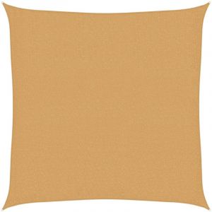 VidaXL Voile d'ombrage 160 g/m² carré sable 3x3 m PEHD