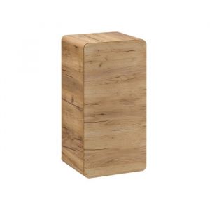 Meublorama - Meuble de rangement salle de bain erbano – 1 porte – Coloris chêne clair – Compact et suspendu