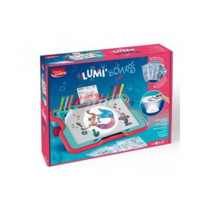 Machine a dessiner lumineuse enfant monde magique sirenes - table studio projecteur dessin lumi board - set creatif et carte