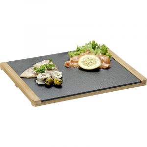 KESPER Plaque de buffet 34 x 26 x 1, 5 cm en ardoise et sur la jambe.