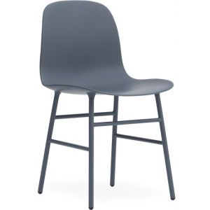 Normann Copenhagen Chaise Form / Pied métal bleu nuit en métal
