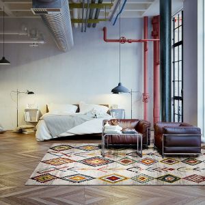 Image de Esprit Wecon Home Medina Tapis Moderne en polypropyl&egrave;ne Multicolore 170 x 120 x 1,3 cm