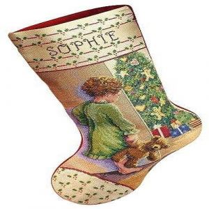 Janlynn Kit de Broderie au Point de Croix compté pour Chaussette de Noël en Coton, Multicolore, Lot de 1