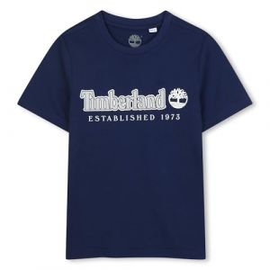 Timberland T60212 T-Shirt pour garçon, Bleu de Chine, 10 Ans