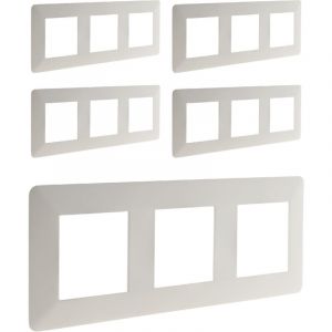 Zenitech Lot de 5 triples plaques de finition Artezo - blanc