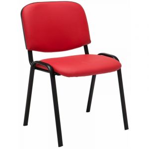 Image de CLP Chaise Visiteur Ken similicuir, Rouge