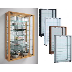 Vcm Ebuy24 - VitrosaMini citrine accroché au mur avec miroir 2 portes en verre blanc. - Blanc