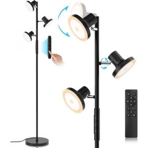 36W Lampadaire LED Dimmable 2500lm Avec Télécommande & Contrôle Tactile 4 Températures de Couleur LED pour Salon Chambre et bureau