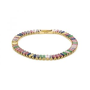 Luxenter Bracelet En Zircon Multicolore Fini En Or Jaune 18 Carats - Gorys