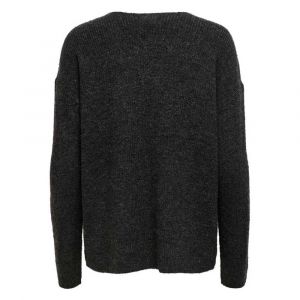 Only Camilla V-neck Pullover Knit M Dark Grey Melange - Dark Grey Melange - M