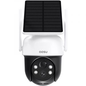 Aosu - 2K Camera Surveillance WiFi Exterieure sans Fil Camera Solaire WiFi Exterieur, 3MP 360°Panoramique ptz, Suivi Automatique, Vision Vocturne,