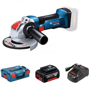 Bosch Professional Meuleuse angulaire sans-fil GWX 18V-8, X-LOCK, avec 2 x GBA 18V 5.0 Ah, L-BOXX - 06019J7002