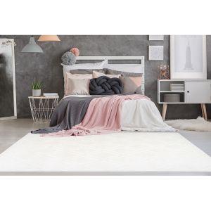 Arte Espina Paris Prix - Tapis Imprimé Losange Fait Main monroe Iii Blanc 120 X 170 Cm