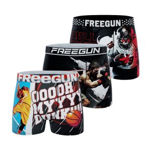 Freegun Boxers Lot de 4 boxers enfant US Sports