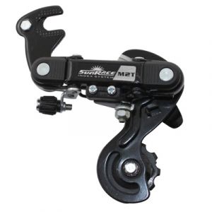 SunRace Dérailleur AR RDM2T 6/7V Chape courte avec adaptateur Noir