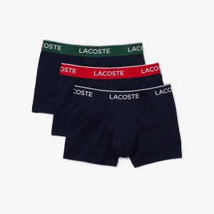 Lacoste Lot de 3 boxers unis Gris + Bleu Ciel + Bleu - Taille L;M;S;XL;2XL