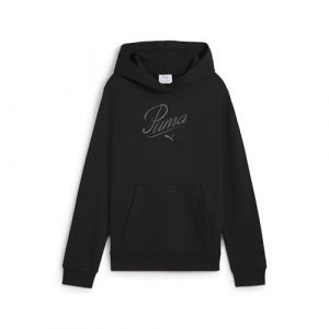 Puma ESS Script Hoodie TR G, Sudaderas Con Capucha Fille Black, 128