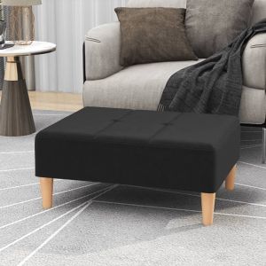 VidaXL Repose-pied Tissu 78x56x32 cm Noir Noir