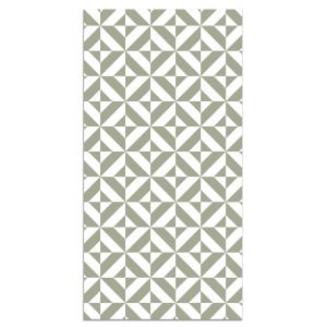 Tapis vinyle forme géométrique verte 300x200cm