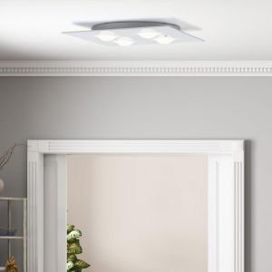 Helestra NOMI Plafonnier LED carré à 4 sources lumineuses, 5-5057.07,