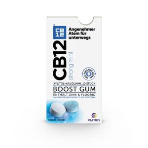 CB12 Boost Strong Mint Kaugummi: Zuckerfreie Mundpflege-Kaugummis gegen Mundgeruch,