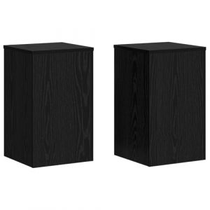 VidaXL Support de Plante 2 pcs Chêne noir 30 x 30 x 50 cm