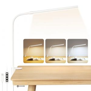 Lampe de bureau LED - LEPRO - Flexible 360&deg; - 3 Modes d&eacute;clairage - Rechargeable USB - Design contemporain